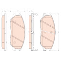 Set di 4 pastiglie freno TRW GDB3412