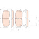 Set di 4 pastiglie dei freni