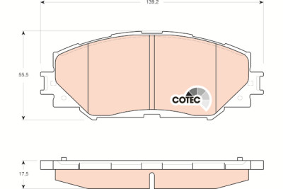 Set di 4 pastiglie freno COTEC TRW GDB3425