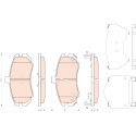 Set di 4 pastiglie dei freni