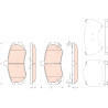 Set di 4 pastiglie freno TRW GDB3431