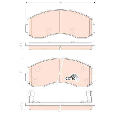 Set di 4 pastiglie freno COTEC TRW GDB3434