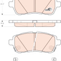 Set di 4 pastiglie dei freni COTEC