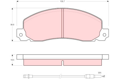 Set di 4 pastiglie freno TRW GDB344