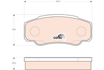 Set di 4 pastiglie freno COTEC TRW GDB3441