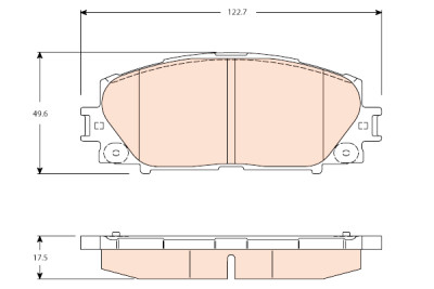 Set di 4 pastiglie freno TRW GDB3459