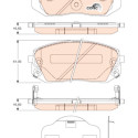 Set di 4 pastiglie freno COTEC TRW GDB3461