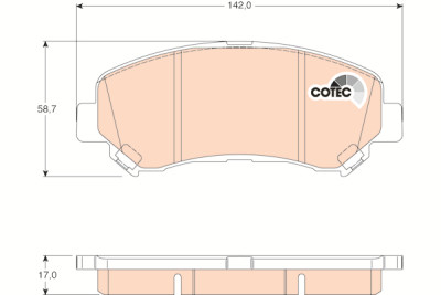 Set di 4 pastiglie freno COTEC TRW GDB3467