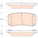 Set di 4 pastiglie dei freni COTEC