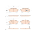 Set di 4 pastiglie freno COTEC TRW GDB3479
