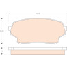 Set di 4 pastiglie dei freni