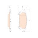 Set di 4 pastiglie dei freni