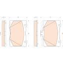 Set di 4 pastiglie dei freni