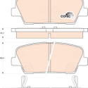 Set di 4 pastiglie dei freni COTEC