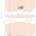 Set di 4 pastiglie dei freni COTEC