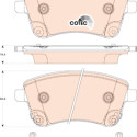 Set di 4 pastiglie freno COTEC TRW GDB3509