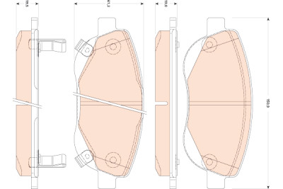 Set di 4 pastiglie freno TRW GDB3511
