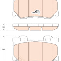 Set di 4 pastiglie dei freni COTEC