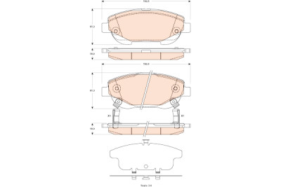 Set di 4 pastiglie freno TRW GDB3518