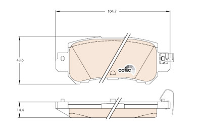 Set di 4 pastiglie freno COTEC TRW GDB3539