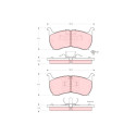Set di 4 pastiglie freno TRW GDB354