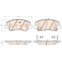 Set di 4 pastiglie dei freni COTEC