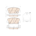 Set di 4 pastiglie freno COTEC TRW GDB3549
