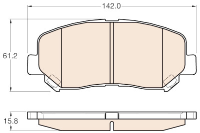Set di 4 pastiglie freno TRW GDB3562