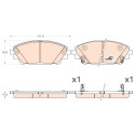 Set di 4 pastiglie dei freni COTEC