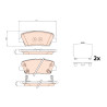 Set di 4 pastiglie freno TRW GDB3624