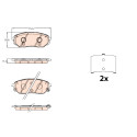 Set di 4 pastiglie freno TRW GDB3638