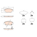 Set di 4 pastiglie freno TRW GDB3643
