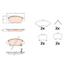 Set di 4 pastiglie freno TRW GDB3643
