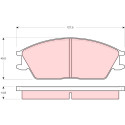 Set di 4 pastiglie freno TRW GDB373