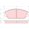 Set di 4 pastiglie dei freni