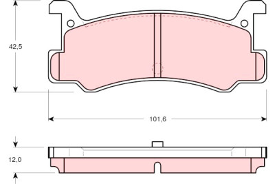 Set di 4 pastiglie freno TRW GDB375