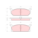 Set di 4 pastiglie freno TRW GDB382