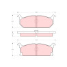 Set di 4 pastiglie freno TRW GDB382