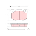 Set di 4 pastiglie freno TRW GDB386