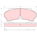 Set di 4 pastiglie freno TRW GDB397