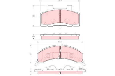 Set di 4 pastiglie freno TRW GDB4005