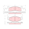 Set di 4 pastiglie freno TRW GDB4007
