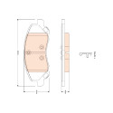 Set di 4 pastiglie freno TRW GDB4141