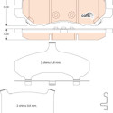 Set di 4 pastiglie freno COTEC TRW GDB4142