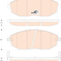 Set di 4 pastiglie freno COTEC TRW GDB4179