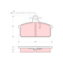 Set di 4 pastiglie freno TRW GDB422