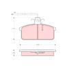 Set di 4 pastiglie freno TRW GDB422