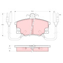 Set di 4 pastiglie freno TRW GDB457