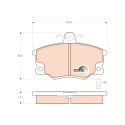 Set di 4 pastiglie freno COTEC TRW GDB458