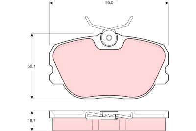 Set di 4 pastiglie freno TRW GDB493